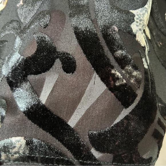 Madeline Sparklestein Floral Burnout Velvet Cardigan Kimono Small Witchy Fall - Picture 12 of 13